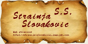 Strainja Slovaković vizit kartica